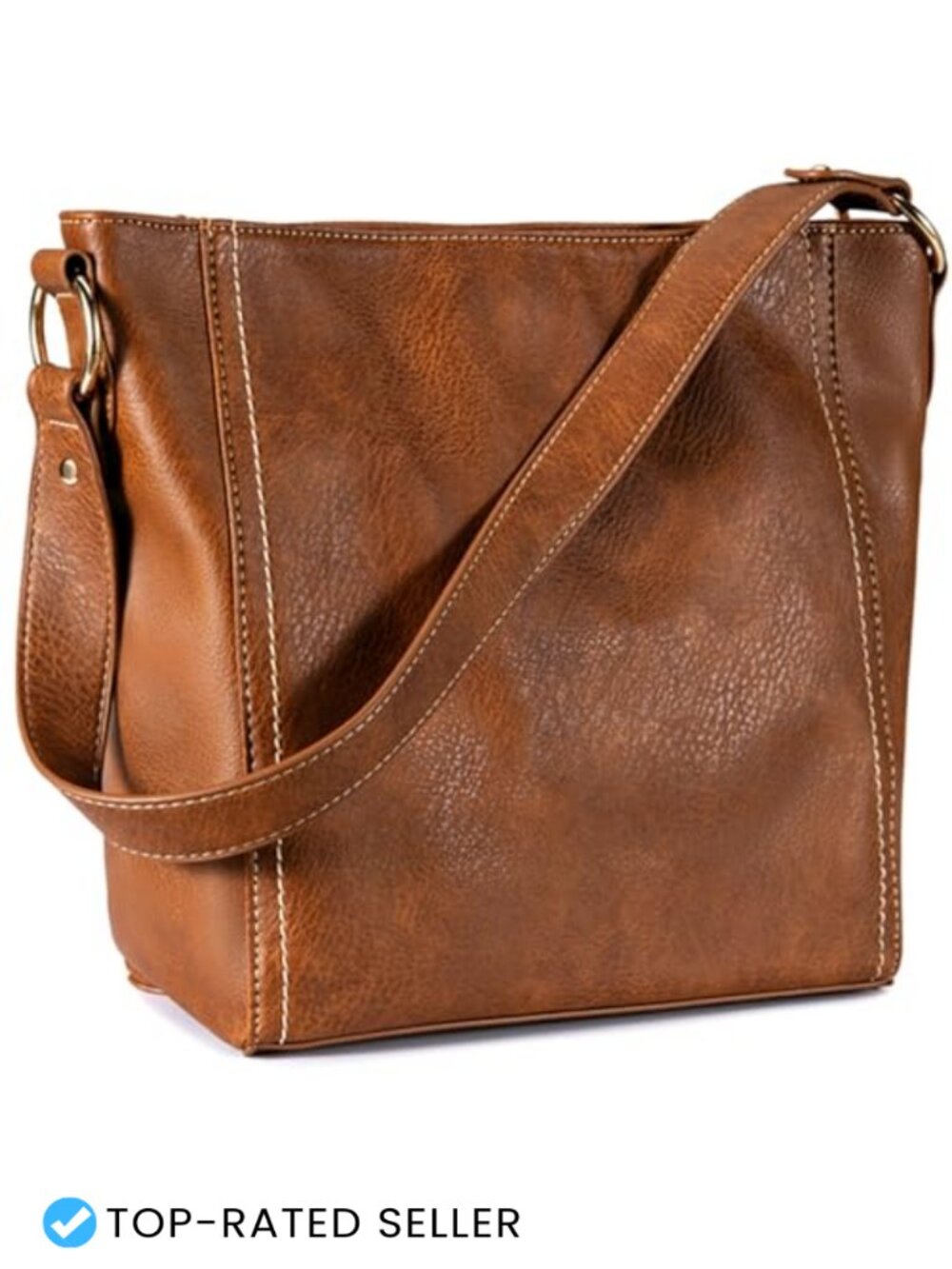 Vegan Leather Hobo Shoulder Bag Soft Medium Handbag